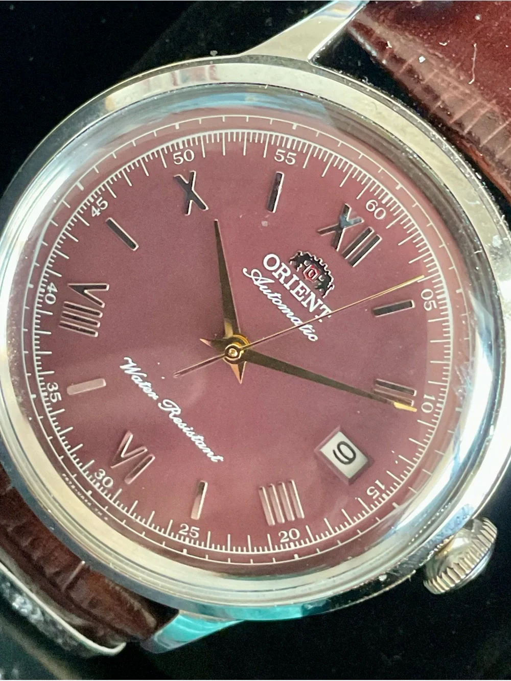Orient Men's Automatic Red Dial Bambino Version 2 Mint Box/Manual